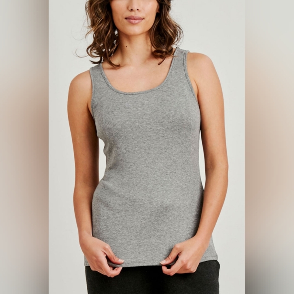 a new day Women's Gray Scoop Neck Tank Top